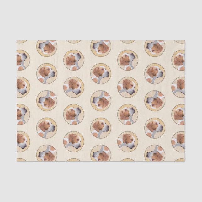 Pointer Painting English Niedlich Original Pet Dog Seidenpapier (Vorderseite)