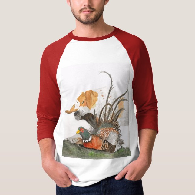 Pointer und Fasan T-Shirt (Vorderseite)