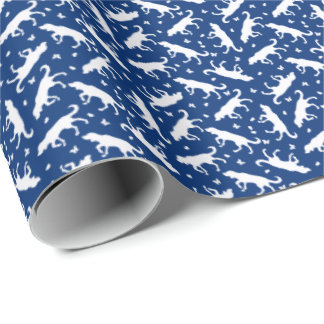 Pointers and Butterflies (Blue) Wrapping Paper Geschenkpapier