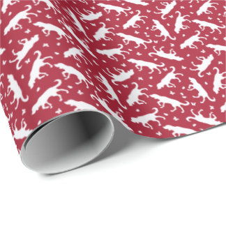 Pointers and Butterflies (Red() Wrapping Paper Geschenkpapier