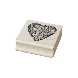Pointillismus Herzkautschuk-Briefmarke Gummistempel