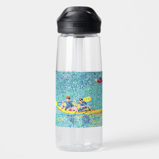 Pointillismus-Kajak-Szene-Malerei Wasserflaschen Trinkflasche
