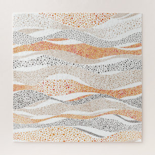 Pointillismus Wavy Polka: Niedlich Doodle Textile Puzzle