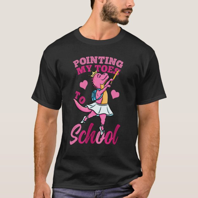 Pointing My Toes To School Back To School Girls T-Shirt (Vorderseite)