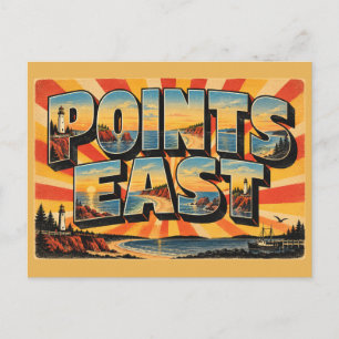 Points East PEI Leuchttürme Panoramastraße Kunst Postkarte