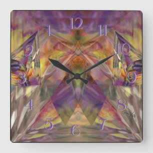      PointsBackward-Uhr Quadratische Wanduhr