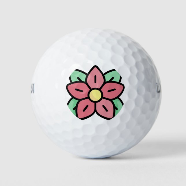 Pointsettia Golfball (Vorderseite)
