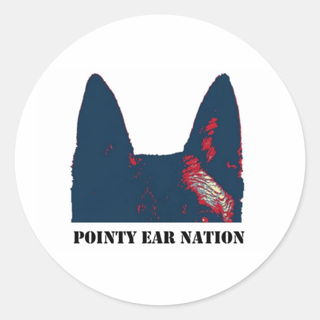 Pointy Ear Nation Design Runder Aufkleber (Vorderseite)