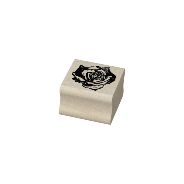 Pointy-Petal-Rose Gummistempel (Stempel)
