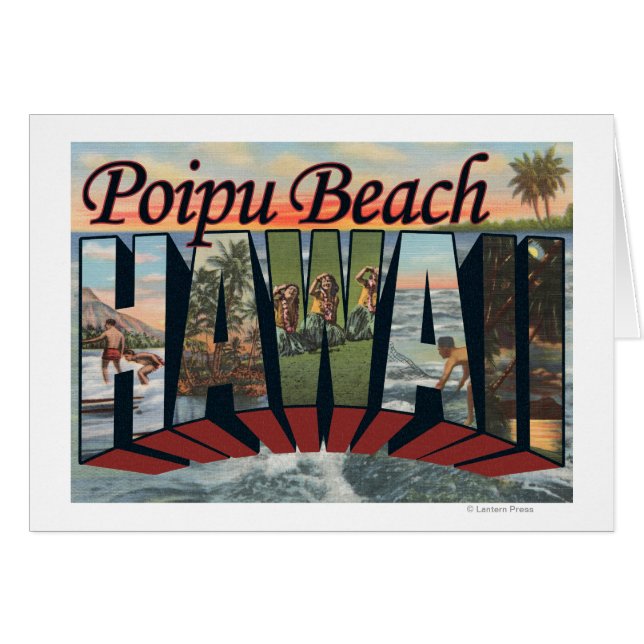 Poipu Beach, Hawaii - Große Briefmarkenszenen (Vorderseite (Horizontal))