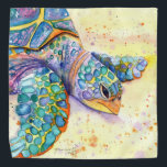 Poipu Beach Schildkröte Halstuch<br><div class="desc">Diese Meeresschildkröte krabbelt auf den Sand,  um einen schönen Platz am Poipu Beach zu finden.</div>