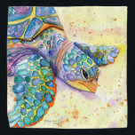 Poipu Beach Schildkröte Halstuch<br><div class="desc">Diese Meeresschildkröte krabbelt auf den Sand, um einen schönen Platz am Poipu Beach zu finden.</div>