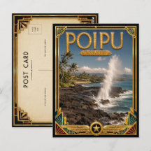 Poipu Hawaii Vintage Art Deco Golden Age