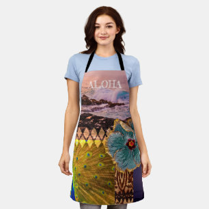 Poipu Sonnenaufgang, Kauai Hawaiian Collage Schürze