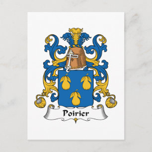Poirier Familienwappen Postkarte