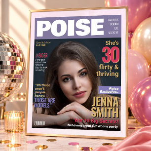 Poise Magazin-Cover-Vorlage 30. Geburtstagsgeschen Poster