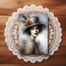 Poised Beauty In 1940s Vintage Style