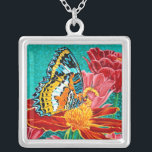 Poised Butterfly I Versilberte Kette<br><div class="desc">Tiere</div>