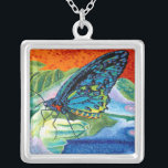 Poised Butterfly II Versilberte Kette<br><div class="desc">Tiere</div>