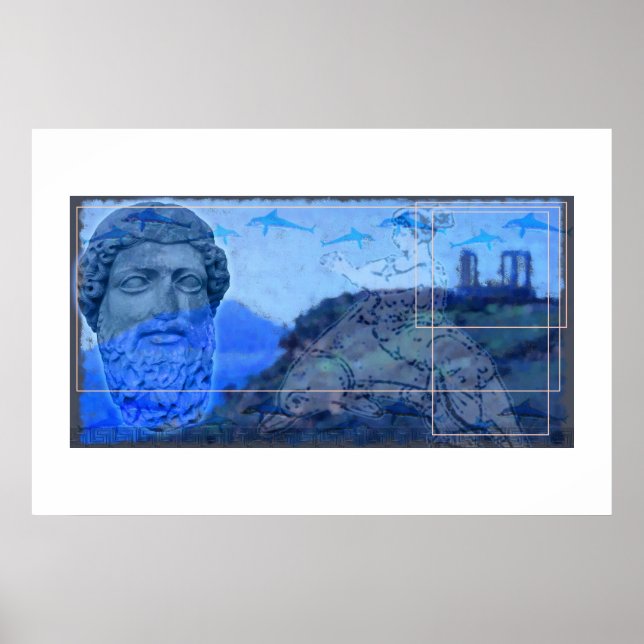 Poiseidon-Tempel in Sounio Poster (Vorne)