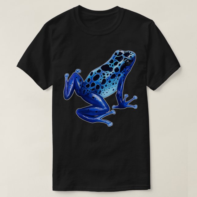 Poison Dart Frog  Blue  Amphibian  I Love Frogs  T-Shirt (Design vorne)
