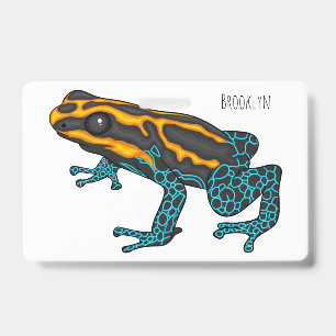 Poison dart frog cartoon illustration ausweis
