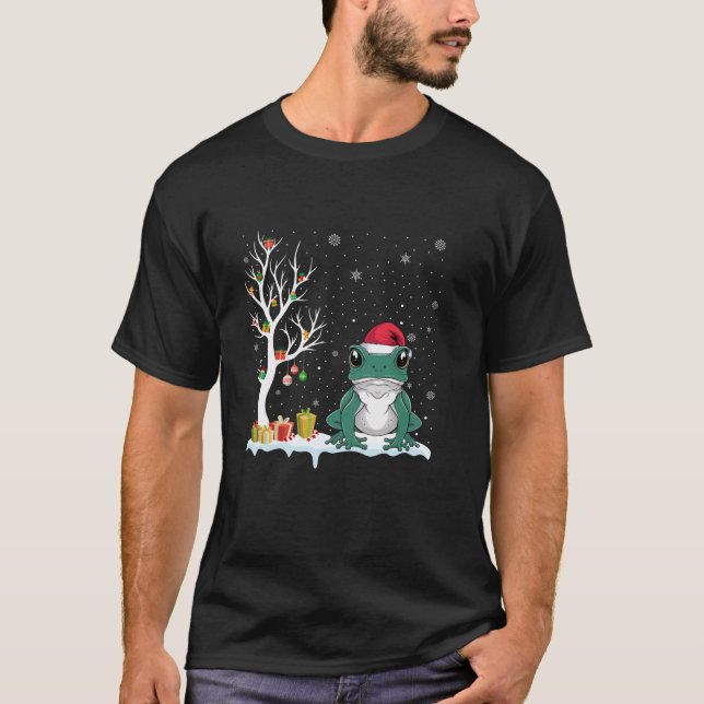 Poison Dart Frog Weihnachtsmannmütze Festlicher Ba T-Shirt (Vorderseite)
