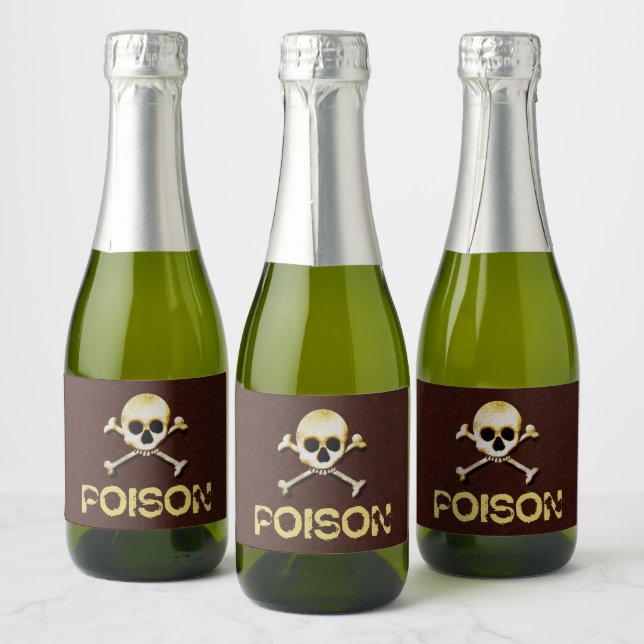 Poison Skull And Crossbones Design (Flaschen)