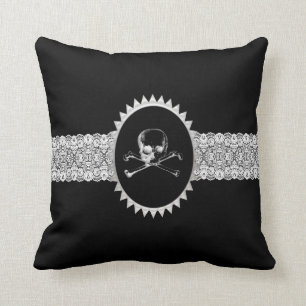 Poison Skull Cameo Goth Throw Kissen