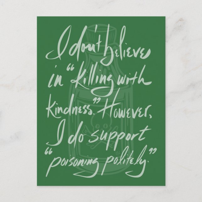 Poisoning Politely Postkarte (Vorderseite)
