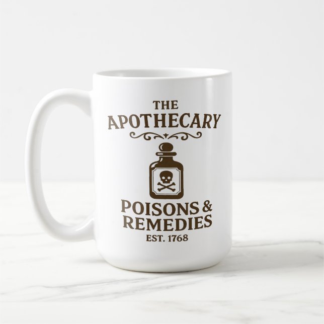 Poisons & Remedies Coffee Mug – Apothecary-Style Kaffeetasse (Links)
