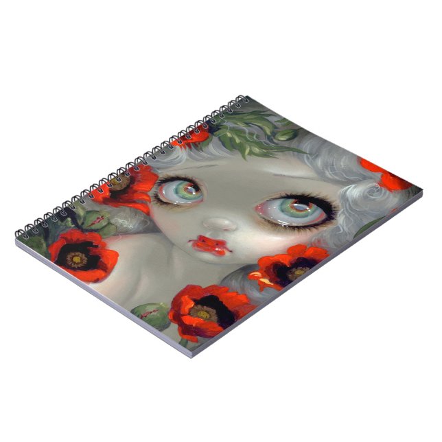 "Poisony Beauties III: Opium Poppy" Notebook Notizblock (Linke Seite)