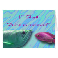 Poisson d'Avril April Französisch-Karte