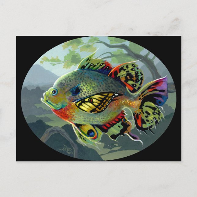 "Poissons Volants: Étude II" Postcard Postkarte (Vorderseite)