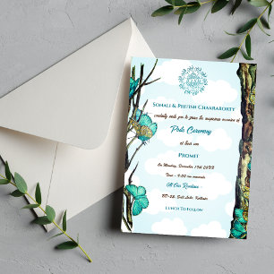 Poite Janeu Upanayanam Hindu Holy Thread Butterfly Einladung