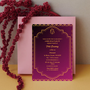 Poite Janeu Upanayanam Hindu Holy Thread Floral Einladung