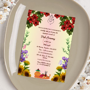 Poite Janeu Upanayanam Hindu Holy Thread Floral Einladung