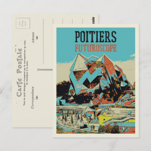 Poitiers Frankreich Blick auf den futuroscope Them Postkarte