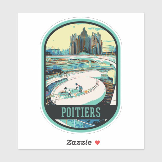 Poitiers science park futuroscope Frankreich Aufkleber (Blatt)