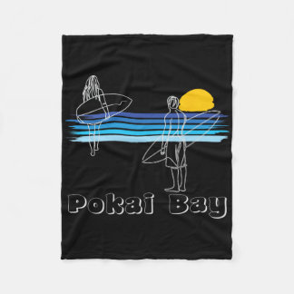 Pokai Y Surfing Beach Surf Guy Girl  Fleecedecke