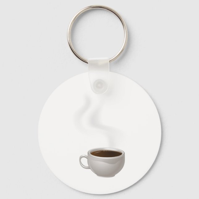 Pokal des Dampfkaffees Schlüsselanhänger (Vorderseite)