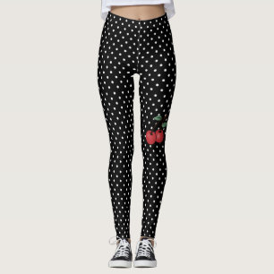 Poke Punkte mit Kirschakzent Leggings