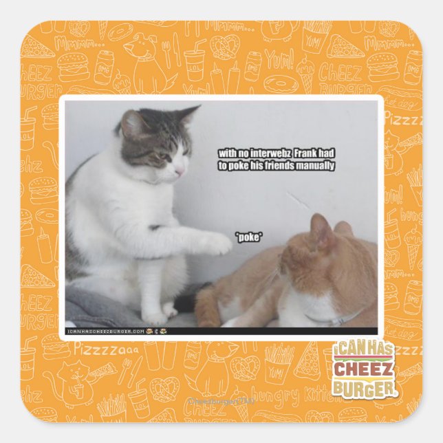 Poke. Quadratischer Aufkleber (Vorderseite)