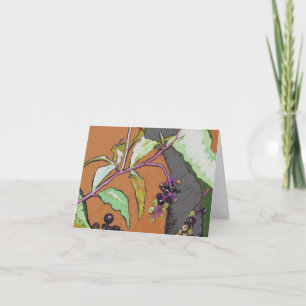 Pokeberry gebürtige Pflanzen-Anmerkungs-Karte Karte