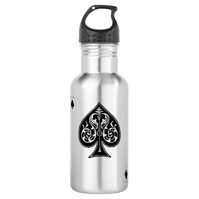 Poker-Ace-Karte Edelstahlflasche (Vorderseite)