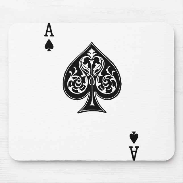 Poker-Ace-Karte Mousepad (Vorne)
