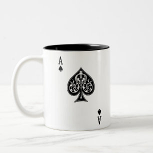 Poker-Ace-Karte Zweifarbige Tasse