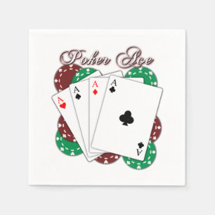 Poker Ace Spielkarten Napkins Serviette