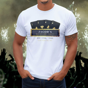 Poker Aces Gold & Black Junggeselinnen-Abschied T-Shirt