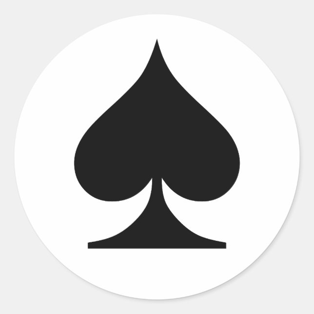 Poker Addict Runder Aufkleber (Vorderseite)